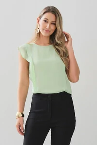 Regata Ombro Babado Prega