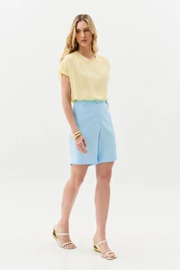 Blusa Manga Morcego Ombro Pregas Double