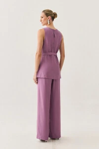 Conjunto de Alfaiataria de Regata Recorte Cinto Fivela