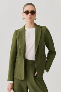 Blazer de Alfaiataria Bolso Embutido