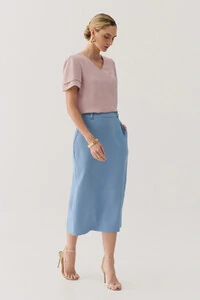 Blusa Manga Dupla Decote V