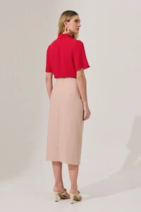 Blusa Gola Dobrada Laço Lateral