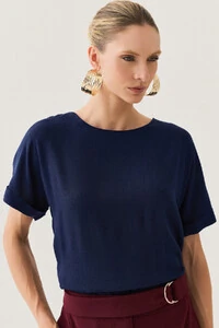 Blusa Manga Morcego Dobrada