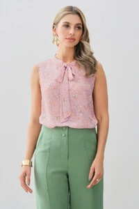 Regata Floral Gola Baixa Laço