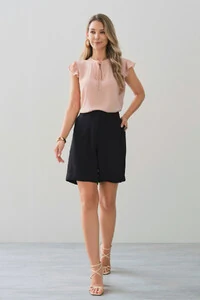 Regata Gola Baixa Laço Ombro Babado