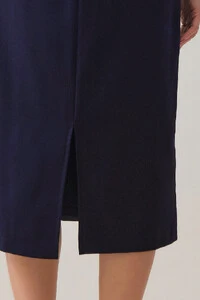 Vestido Midi Regata Decote V Recorte