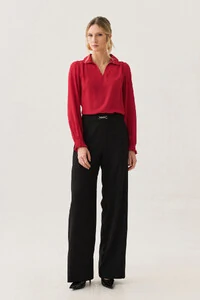 Blusa Manga Longa Punho Lastex Gola Polo Deocte V