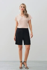 Blusa Manga Morcego Decote V Recorte