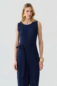 Macacão Regata Recorte Cenoura Cinto