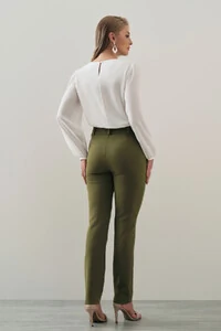 Blusa Manga Longa Ombro Recortes Double