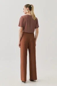 Blusa Decote V Abas