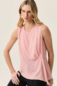 Regata Assimétrica Drapeada Pregas Triple