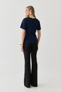 Blusa Manga Raglan Cinto Embutido