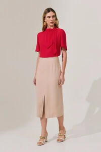 Blusa Gola Dobrada Laço Lateral