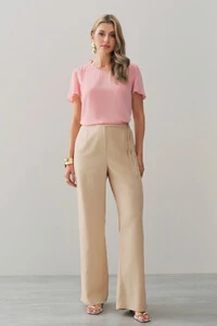 Blusa Mini Gola Franzida Ombro Franzido