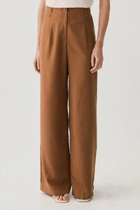 Pantalona Passante Double Prega Botão Forrado