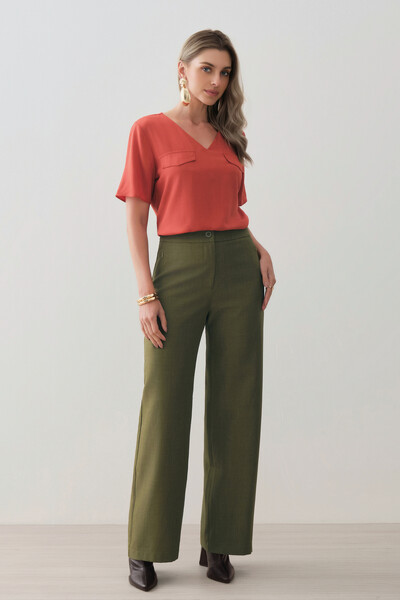 Foto Blusa Decote V Abas