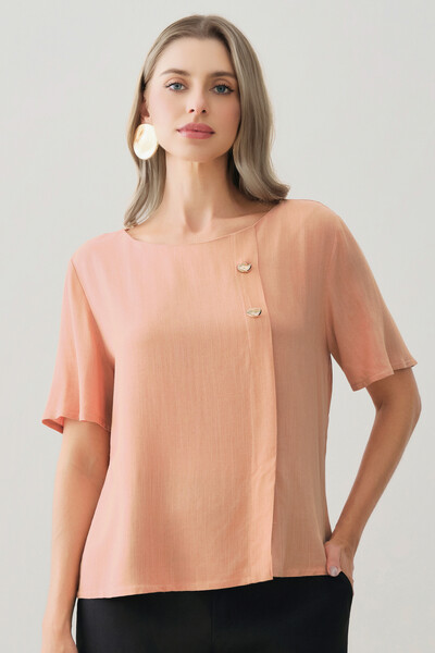 Foto Blusa Prega Botões Gold Double