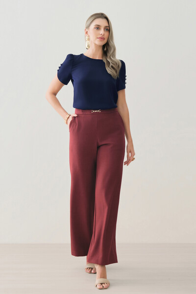 Foto Blusa Manga Mini Botões Forrados Triple