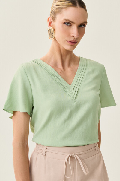 Foto Blusa Decote V Preguinhas Triple