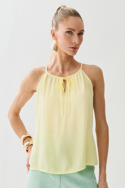 Foto Alcinha Frente Única Decote Gota Laço