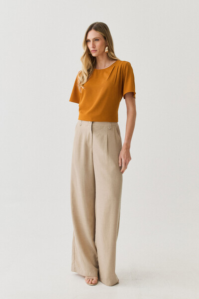 Foto Blusa Assimétrica Ombro Esquerdo Pregas Triple