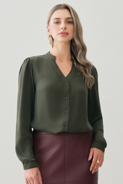 Foto Camisa Manga Longa Punho Gola Baixa Decote v