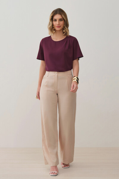 Foto Blusa Assimétrica Ombro Esquerdo Pregas Triple