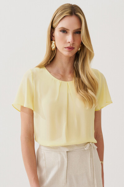 Foto Blusa Decote Pregas