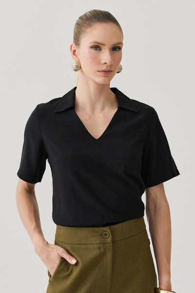 Foto Blusa Gola Polo Decote V