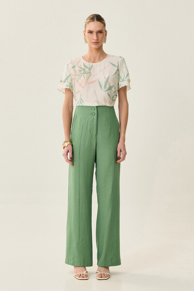 FotoBlusa Folhagem Manga Dupla