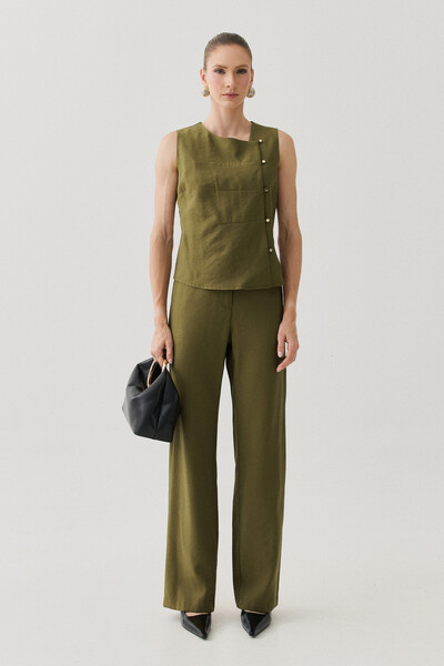 Foto Conjunto de Camisa Regata Assimétrica Pence Mini Botões Gold