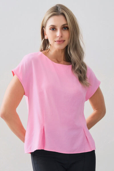 Foto Blusa Acinturada Manga Morcego Pregas