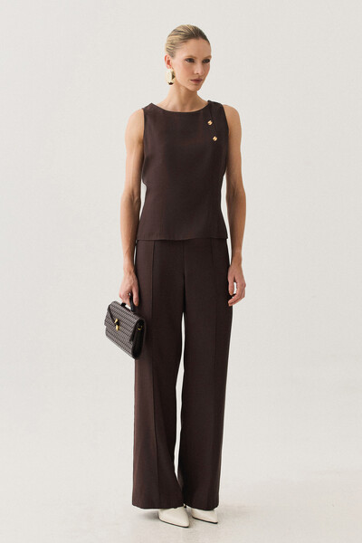 Foto Conjunto de Regata Prega Gold Double e Calça Reta Nervura