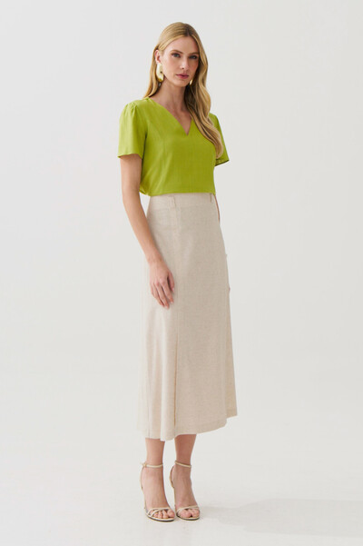 FotoBlusa Decote V Recortes Laterais