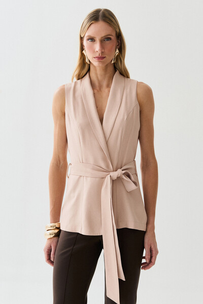 Foto Colete Gola de Blazer Cinto