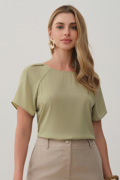 Foto Blusa Manga Raglan Ombro Prega