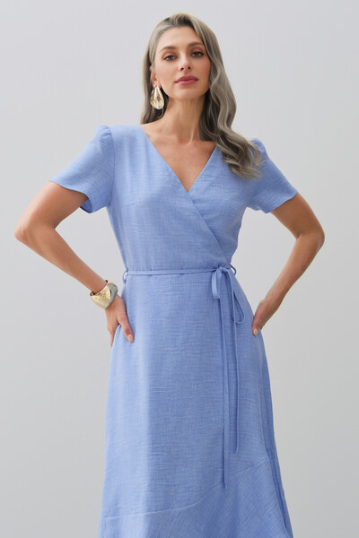 FotoVestido Midi Transpassado Camada Laço