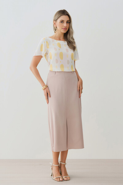 FotoBlusa Abstrata Decote Canoa