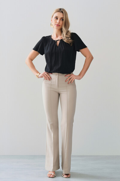 FotoBlusa Decote Vazado Pregas Gold Double