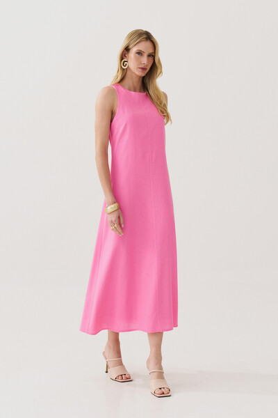 Foto Vestido Midi Regata de Linho Recorte