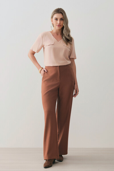 Foto Blusa Decote V Abas