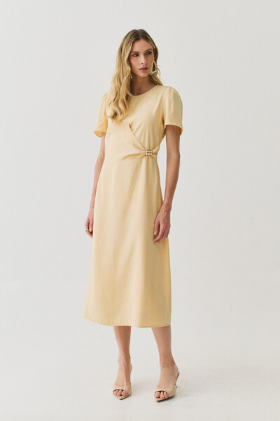 Foto Vestido Midi Leve Transpasse Gold