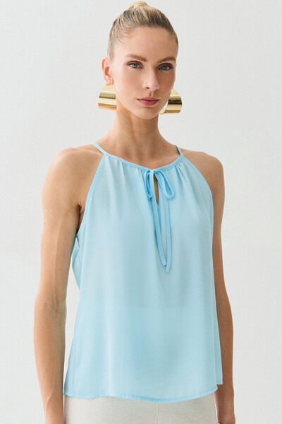 Foto Alcinha Frente Única Decote Gota Laço