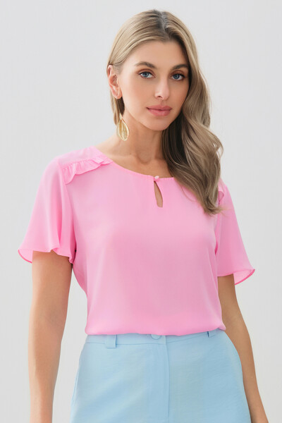 Foto Blusa Decote Gota Vazado Mini Botão Ombro Babadinho