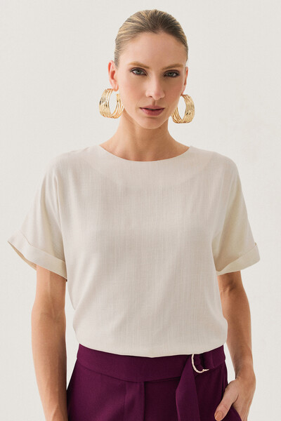 Foto Blusa Manga Morcego Dobrada