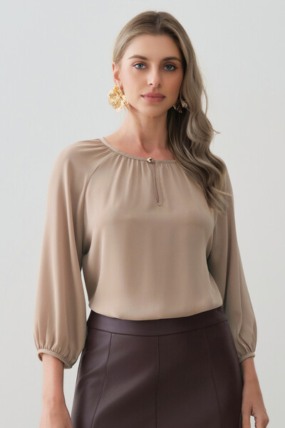 Foto Blusa Manga 3/4 Raglan Decote Gota Gold