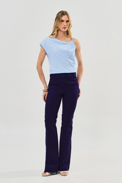 Foto Blusa Assimétrica Alça Gold Pregas