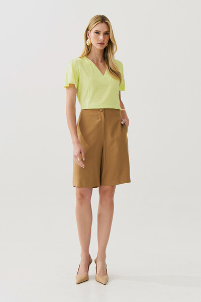 FotoBlusa Decote V Recortes Laterais