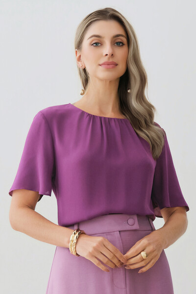 Foto Blusa Decote Franizido